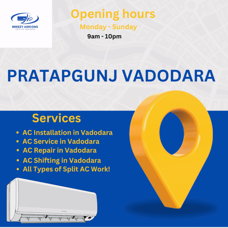 AC shifting in Pratapgunj Vadodara