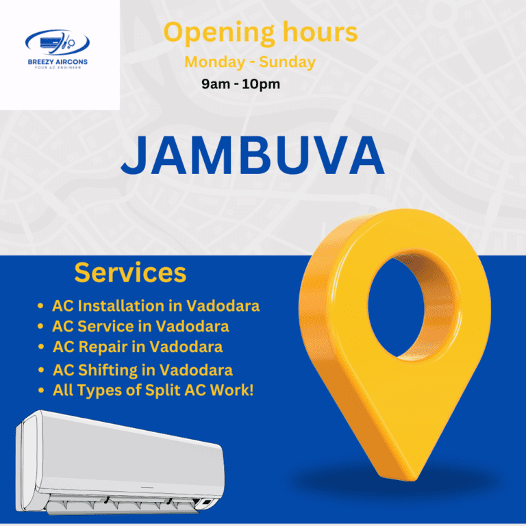 AC SERVICES IN JAMBUVA VADODARA | BREEZY AIRCONS